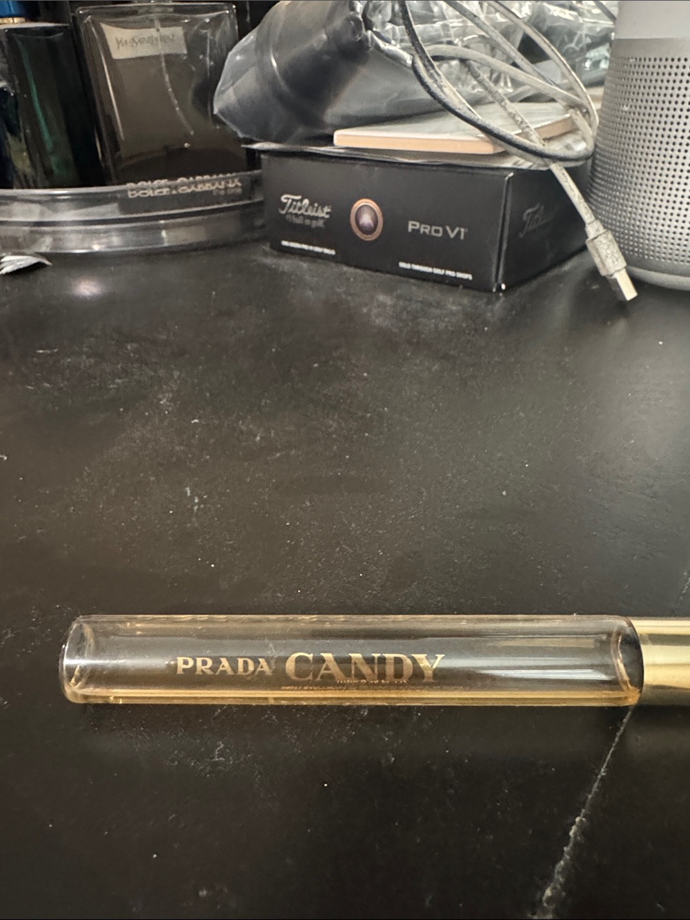 Prada Candy Rollerball - Clear Tube with Gold Accents